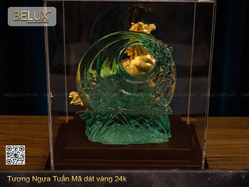 Tượng Ngựa Tuấn Mã Dát Vàng 24k
